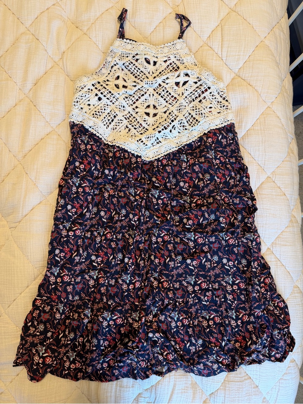 Girls Crochet Floral Summer Dress